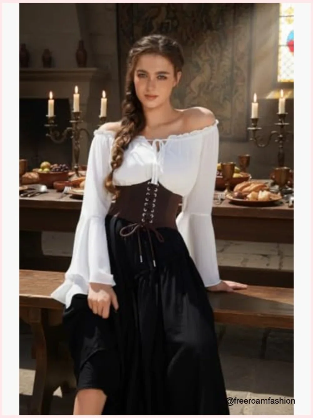 Lace-up Corset Belt Elastic Waist Cinch Belt Faux Leather